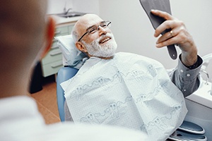 Man smiling in the dental chair 